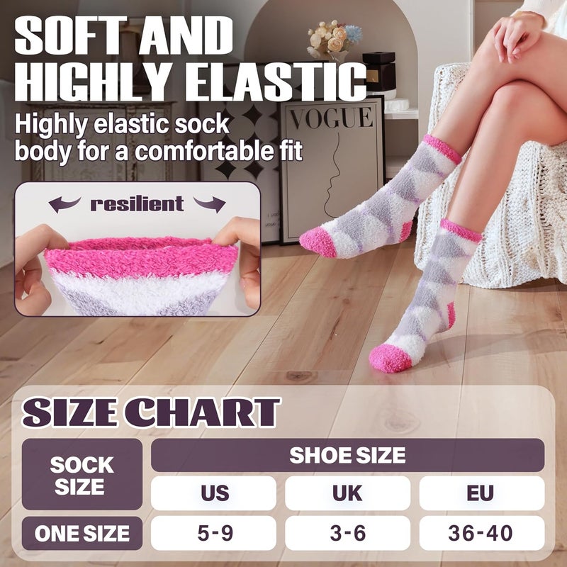 ANTSANG Womens Fuzzy Socks Fluffy Slipper Cozy Cabin Winter Soft Fleece Warm Comfy Thick Christmas Gift Socks - Image 5